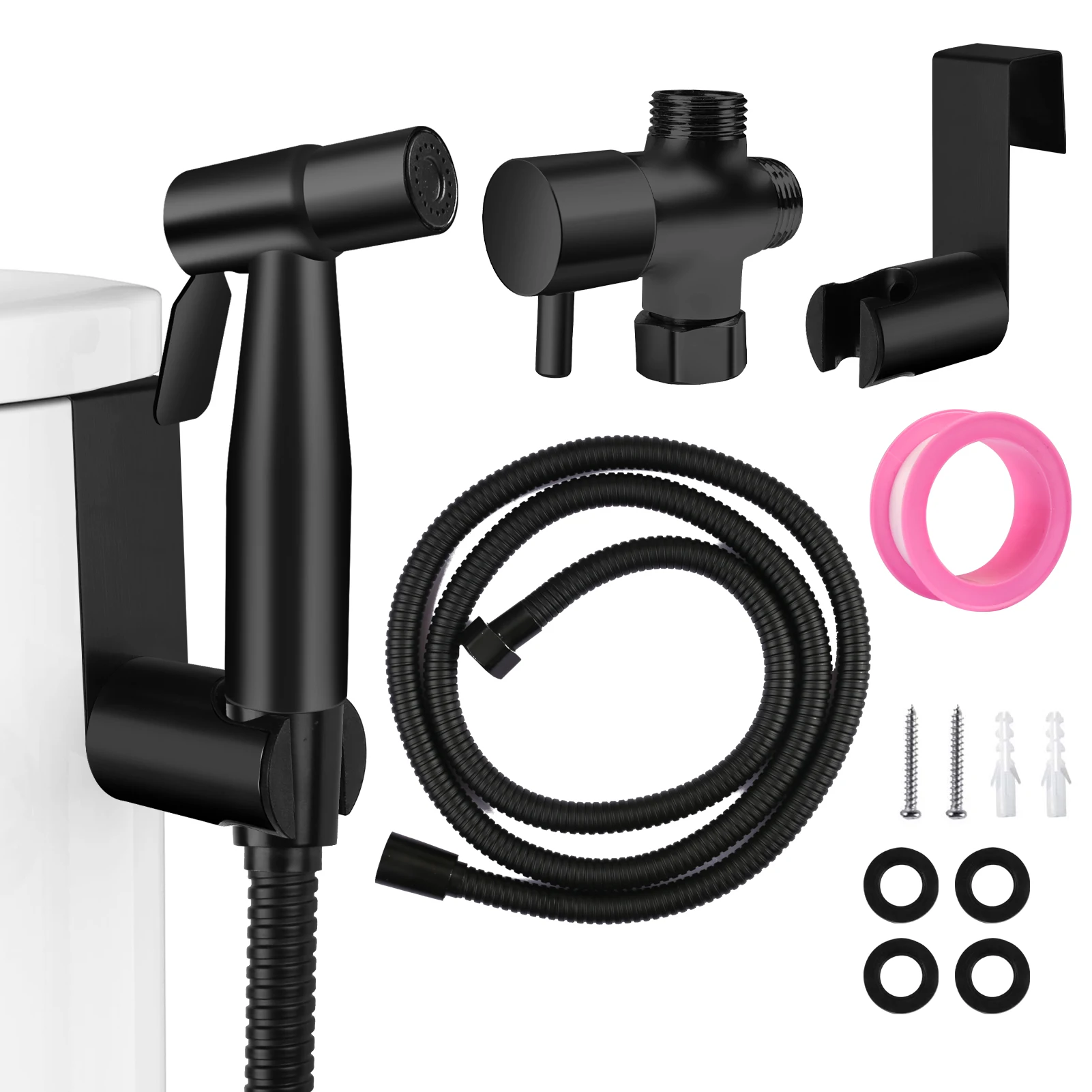 Handheld Bidet Sprayer – Black or Silver | Single or Double Control