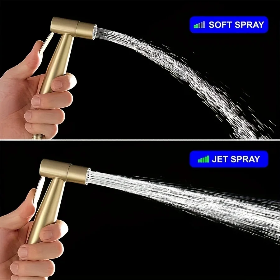Gold Handheld Bidet Sprayer – Sprayer Head or 3-Piece Set