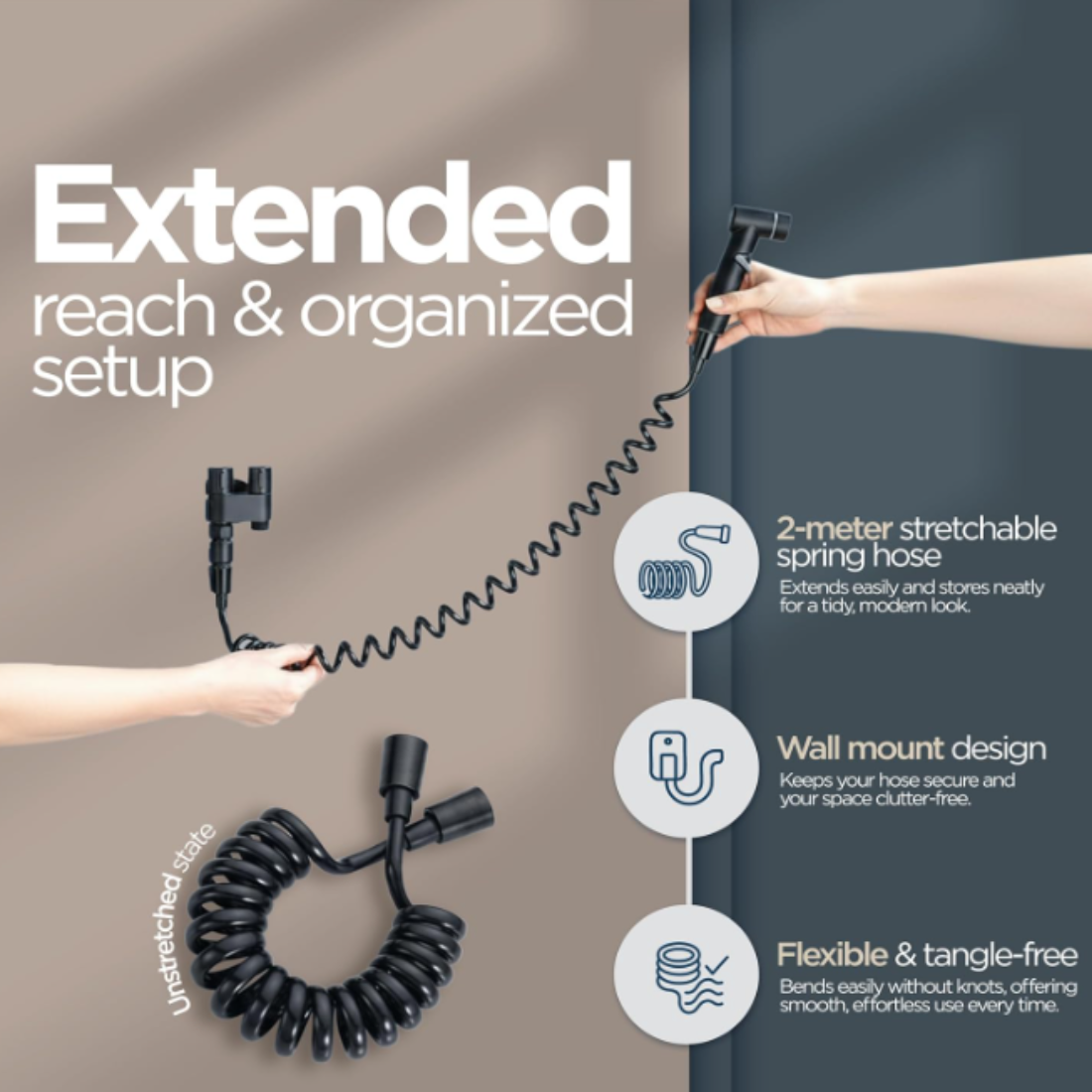 Premium Bidet Sprayer Set with Adjustable Water Pressure