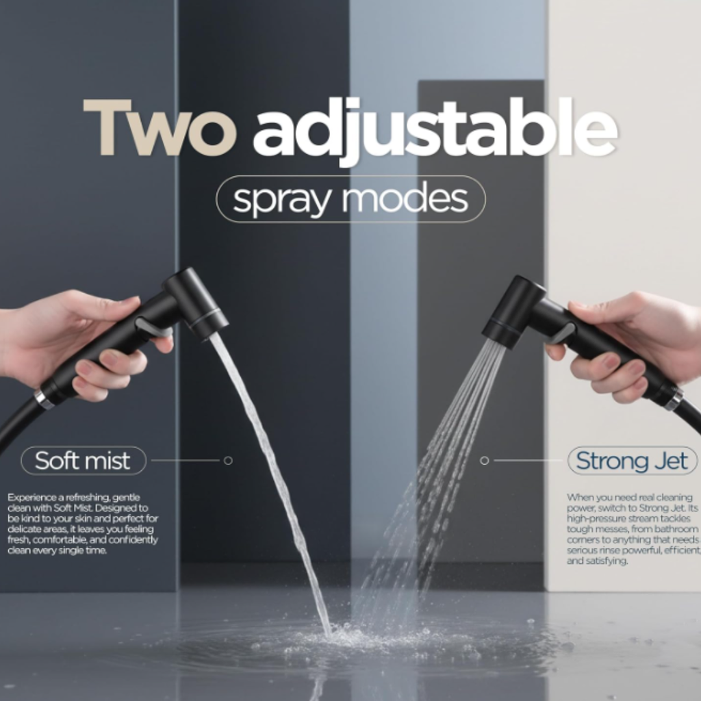 Premium Bidet Sprayer Set with Adjustable Water Pressure