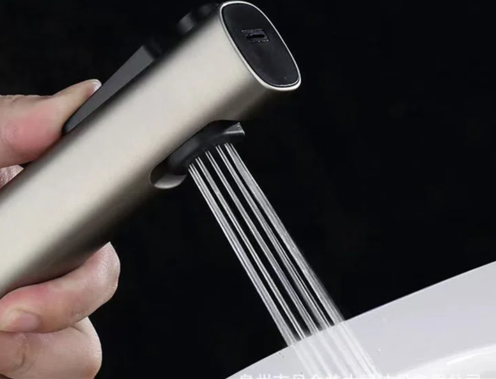 Handheld Bidet Sprayer Head – Black, Silver, Grey, or White